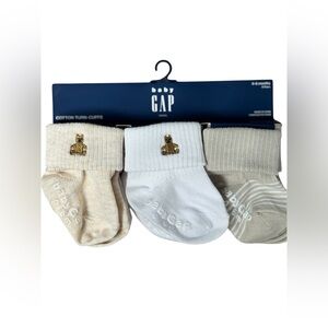 NWT BabyGAP Socks, 6 Pairs, 0-6M Set, Neutral Colors